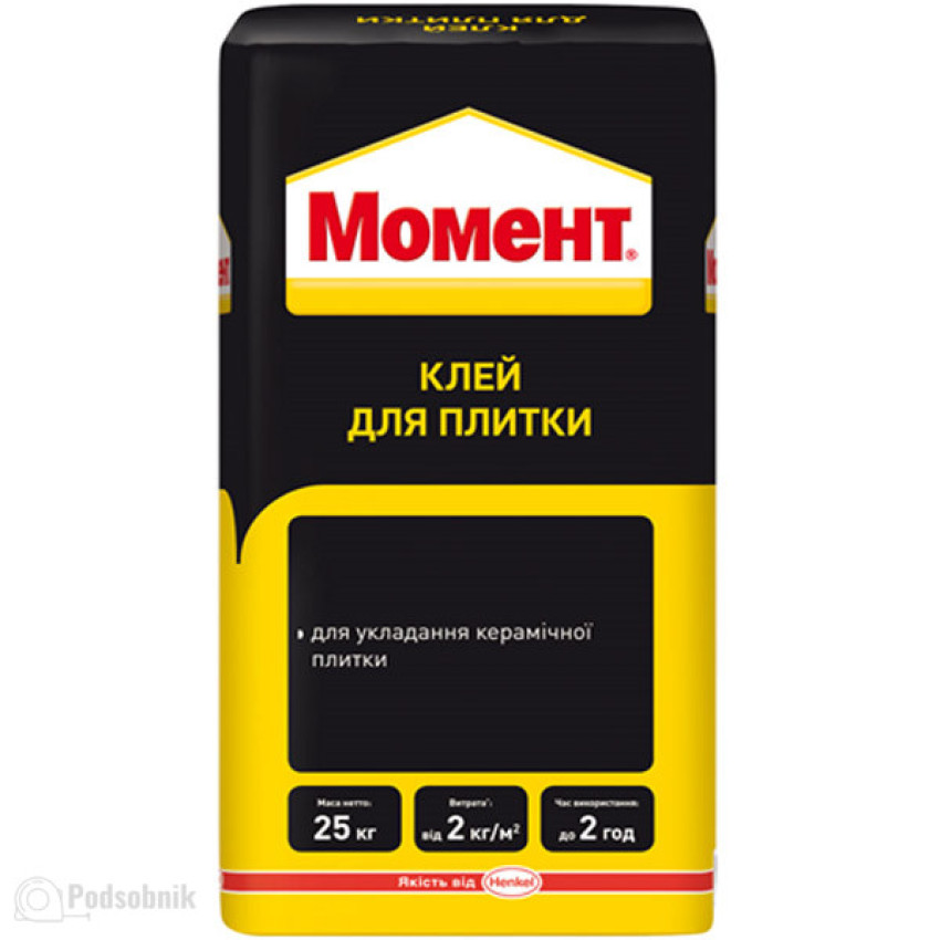 Клей для плитки Момент (Henkel) 25 кг Клей для плитки Момент (Henkel) 25 кг