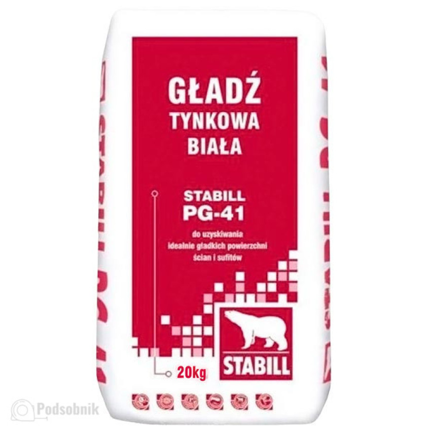 Шпаклёвка гипсовая Стабил ПГ-41 (Stabill PG-41)  20 кг