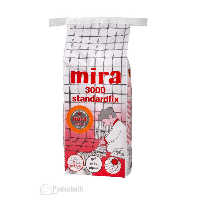 Клей для плитки Мира 3000 (Mira 3000 standardflix) 25 кг Клей для плитки Мира 3000 (Mira 3000 standardflix) 25 кг