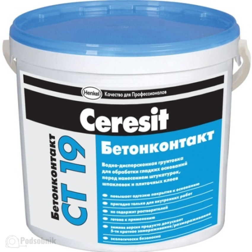 Бетонконтакт Церезит СТ-19 (Ceresit CT-19) 15 кг Бетонконтакт Церезит СТ-19 (Ceresit CT-19) 15 кг