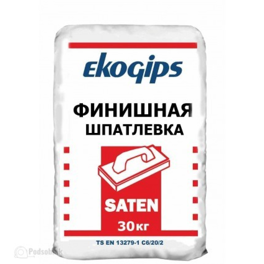 Шпаклёвка гипсовая Экогипс Сатенгипс Финиш ( EkoGips Satengips) 25 кг