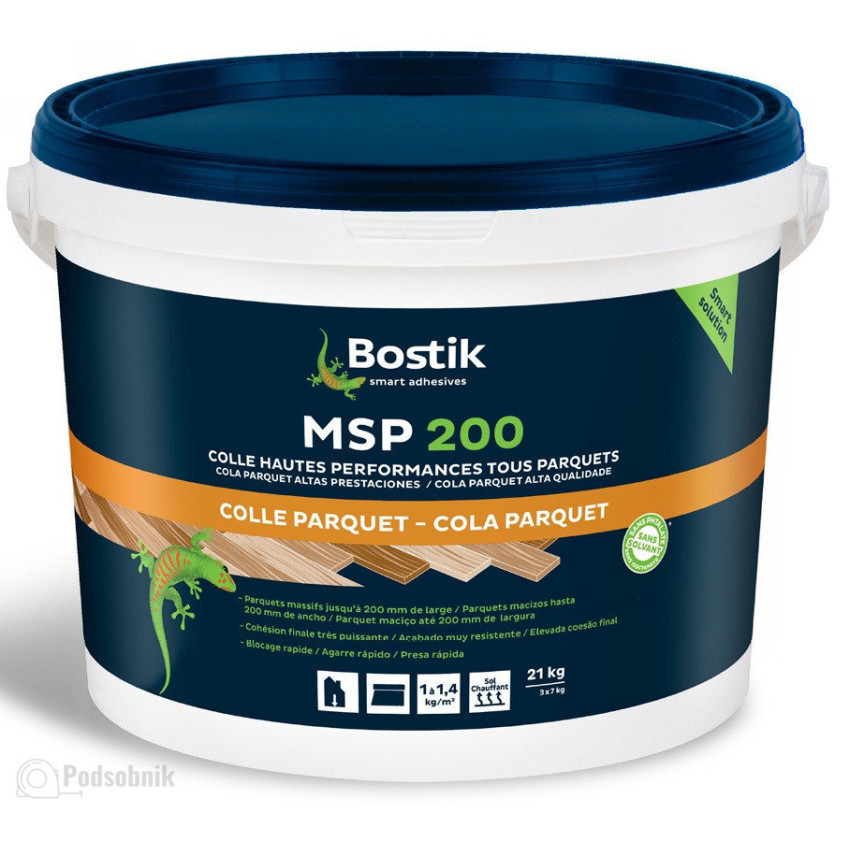 Клей для любых видов паркета Бостик МСП 200 (Bostik MSP 200) 7 кг Клей для любых видов паркета Бостик МСП 200 (Bostik MSP 200) 7 кг