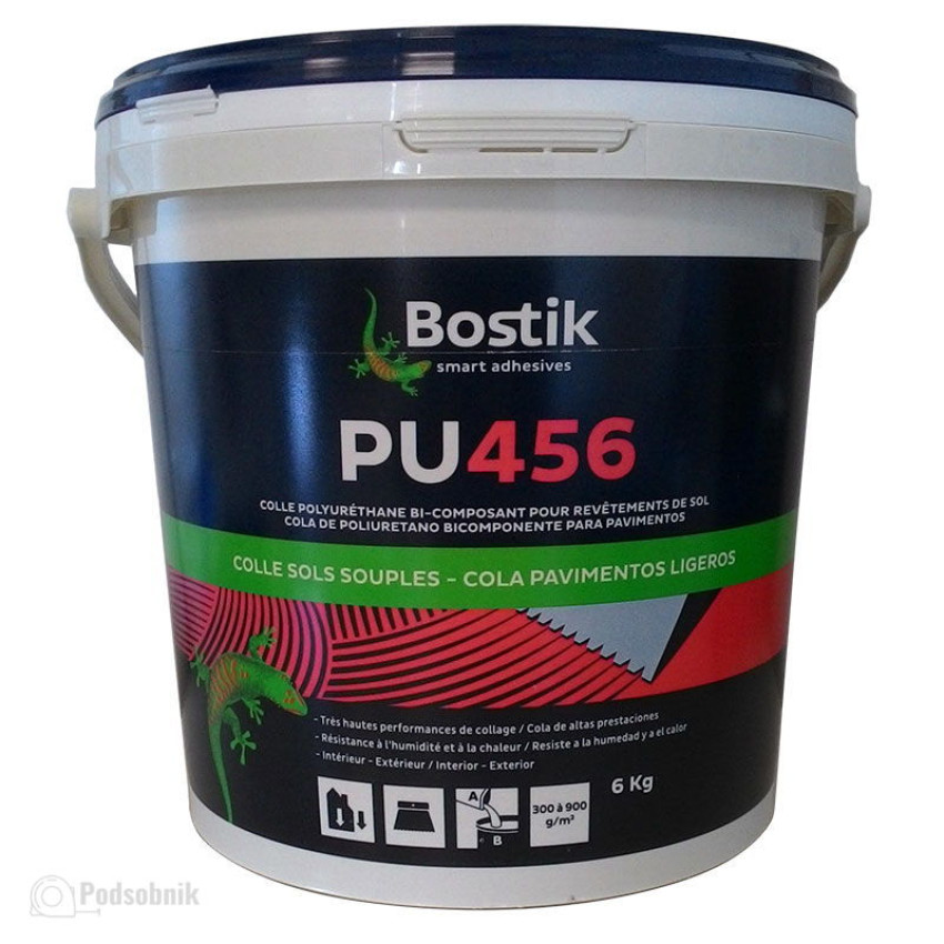 Клей для любых напольных покрытий Бостик ПУ 456 (Bostik PU 456) 6 кг